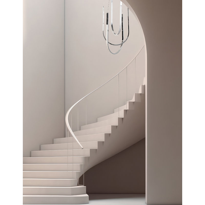 Luminaire suspendu en silicone Pacari - 54 W - blanc, Chrome poli