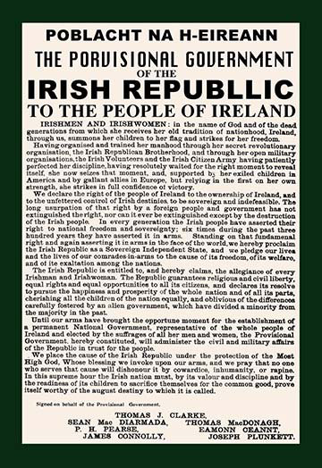 "irish république" , art textuel