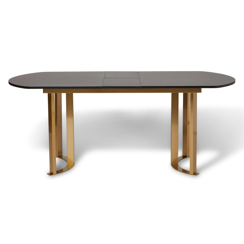 Casen Extendable Oval Metal Base Dining Table