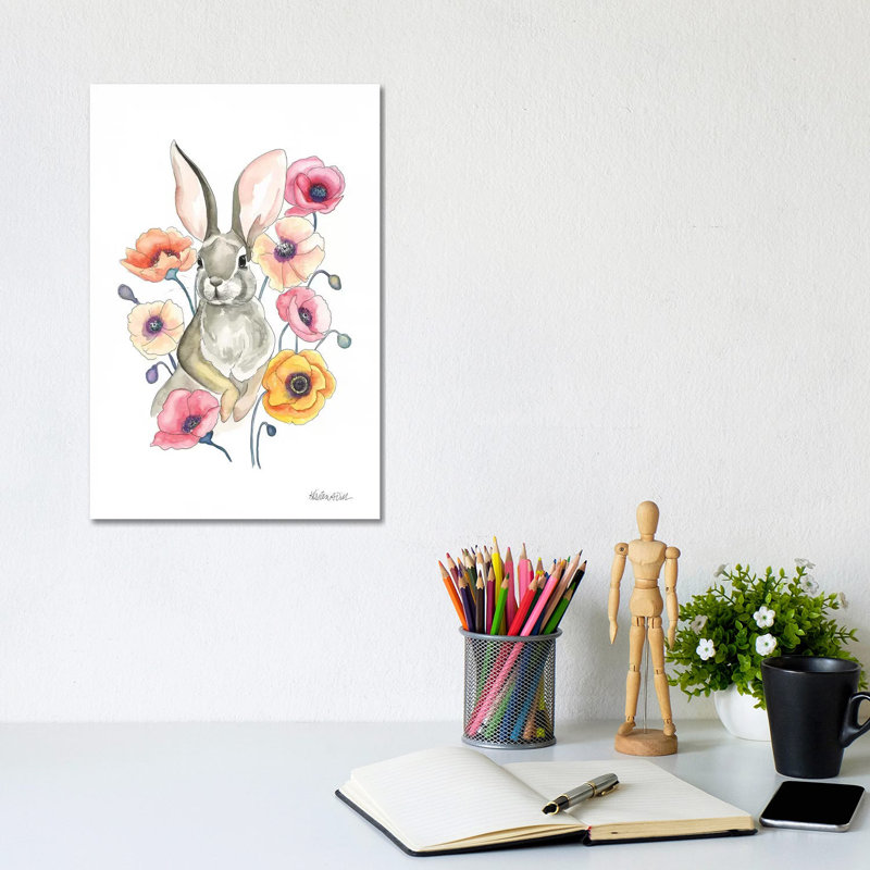 Poppy Bunny by Kirsten Dill - Wrapped Canvas Gallery-Wrapped Canvas Giclée, 30.48cm H x 20.32cm W