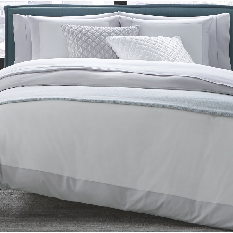 Casida Percale Duvet Cover, Lunar, Full/Queen Duvet Cover