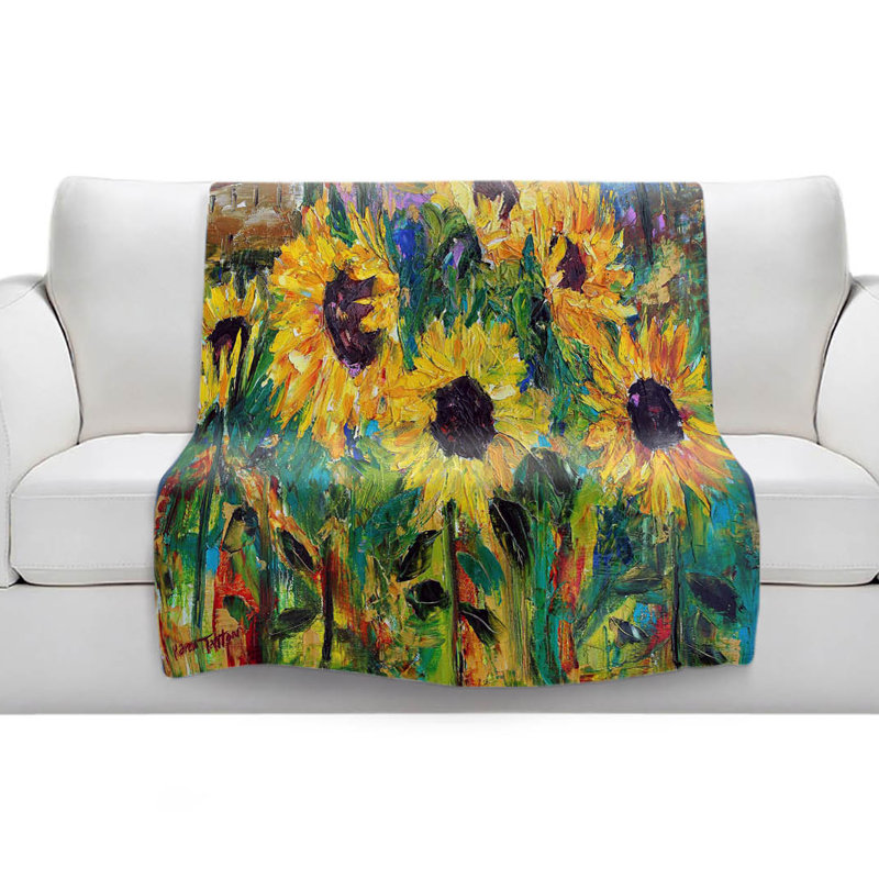 Couverture sherpa doux de soleil tournesol, l 51 po x L 60 po