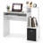 Space-Saving Computer Desk With Open Shelf And Fabric Storage Drawer-1716298334