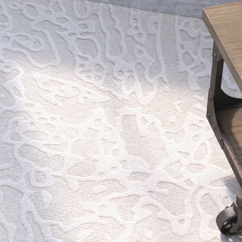 Buil Viscose Abstract Indoor Rug, Rectangle 4' x 6'