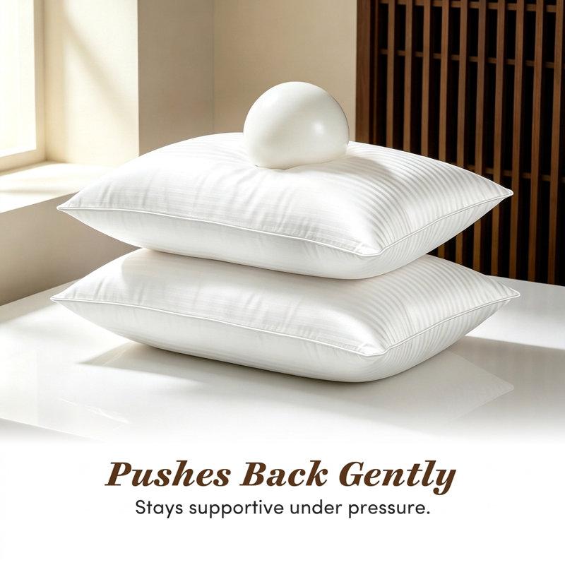 The Fine Sateen Stripe Down Alternative Pillow, King