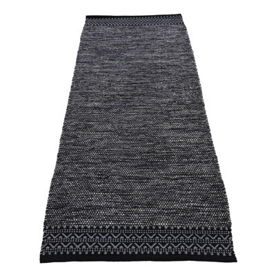 Handwoven Handmade Kilim Cotton Black/Navy Rug