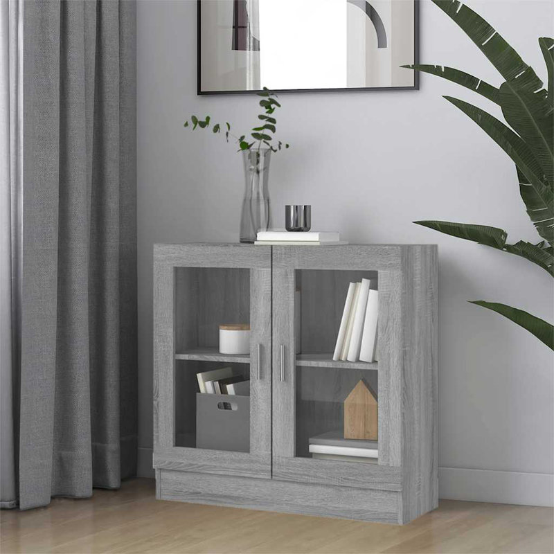 Vitrine vidaXL Vitrine, Sonoma gris