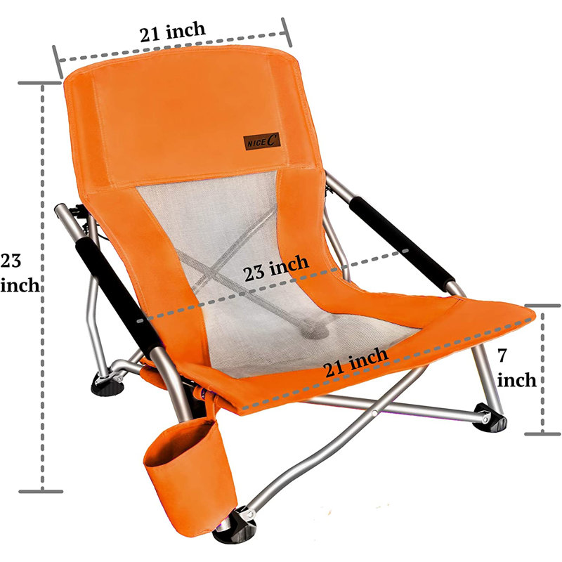 Chaise de plage pliante, Orangé