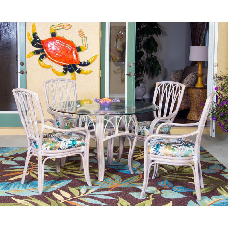 Chanavia 4 - Person Glass Top Four Leg Dining Set