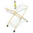 Pagan Bar Cart Metal and Glass Glam Design with Sleek Modern Style and Rolling Wheels for Versatile Entertaining-1978043263