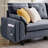 Kurumi Upholstered U-Shaped Sectional with Ottoman Symmetrical-406233224