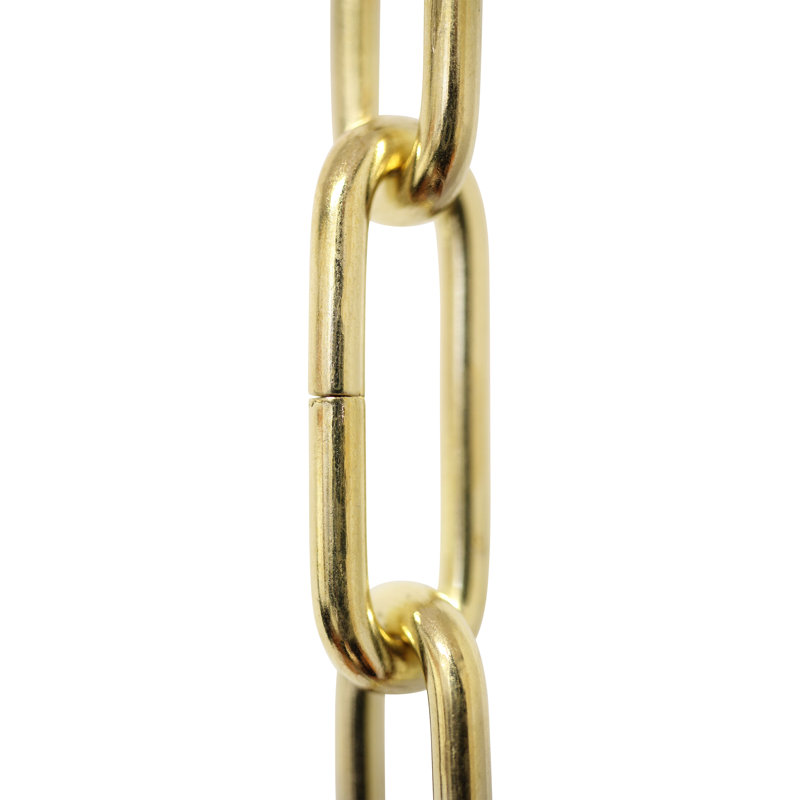 Chaîne de lustre décorative à maillons standard, H 36 po x l 0,63 po x P 0,16 po, Laiton poli