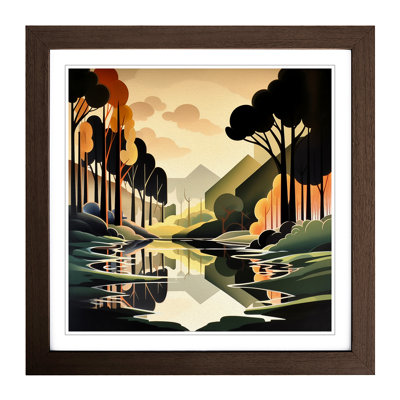 Landscape Art Deco No.2 - Framed Print