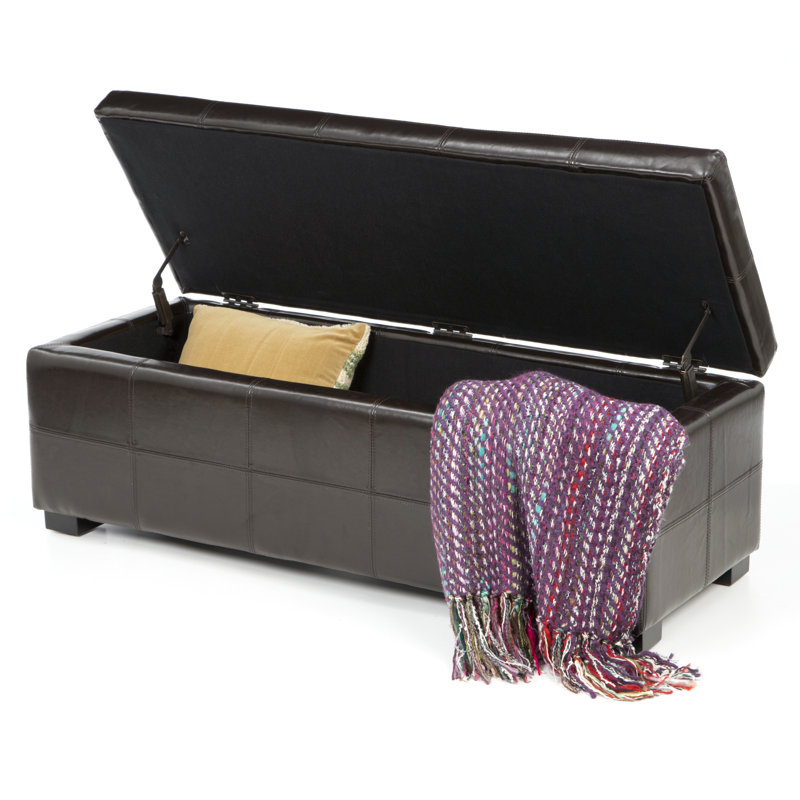 Maiden Upholstered Storage Bench, Brown