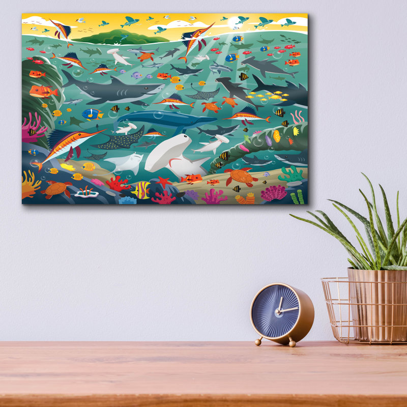  «Coco Island» par DoodleScapes, art mural en verre acrylique, 16 po x 12 po