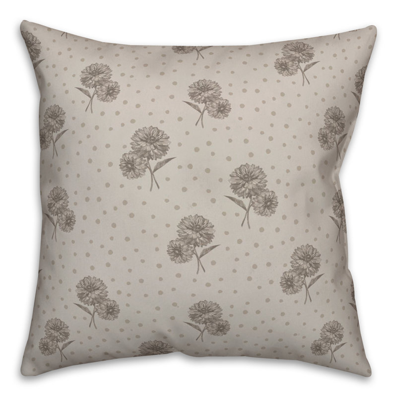 Coussin décoratif en polyester / mélange de polyester, gris