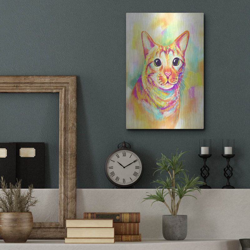 Luxe Pop Art «Pop Art Tabby Cat 3» par Furbaby Af «Pop Art Tabby Cat 3» par Furbaby Affiliates, H 16 po x l 12 po