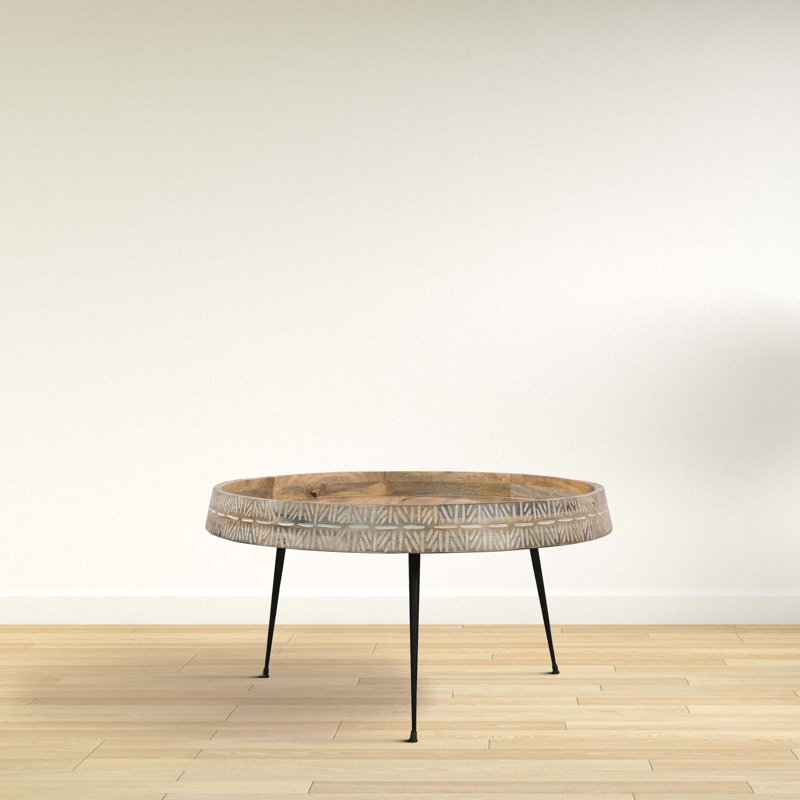 Mabie Solid Wood Top Single Coffee Table