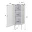 Armoire de coin 22,25 po - Portes en verre trempé, rangement à 3 niveaux pour la salle de bain, le salon et la chambre à coucher-828181404