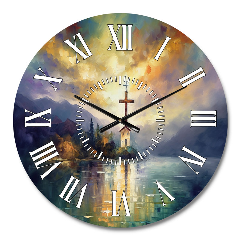 Horloge murale à croix blanche, Médium