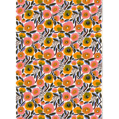 Ensemble d'édredon rose en coton Marimekko Rosarium