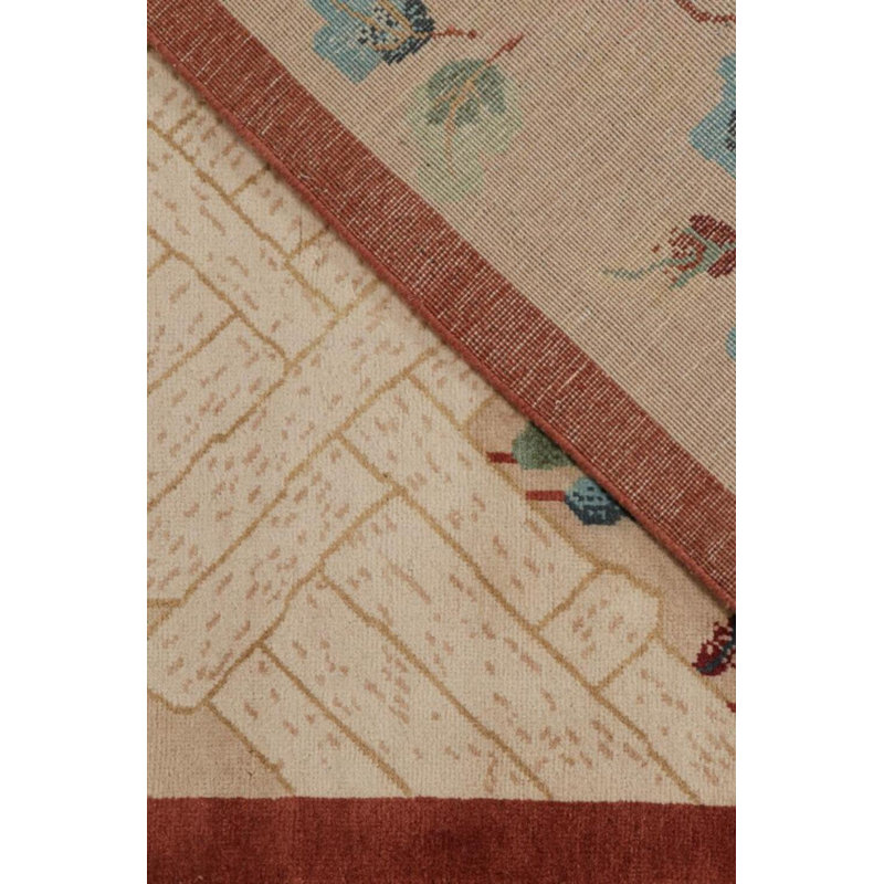 Art Deco Hand Knotted Wool Area Rug, Rectangle 8' x 10'