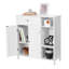 Armoire de rangement avec tiroir, 3 compartiments ouverts, tablettes réglables