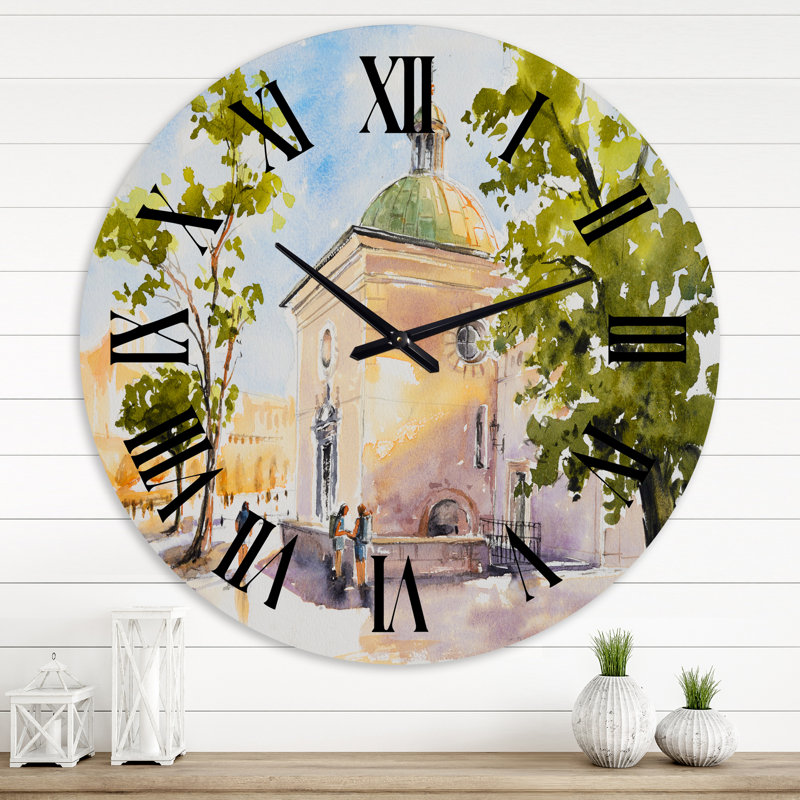 Horloge murale rustique, Surdimensionné