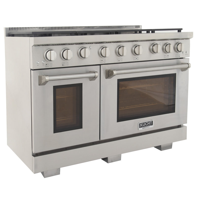 Kucht 48'' W Free Standing Range, Natural Gas, Black