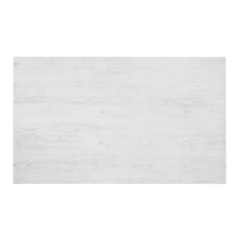 Smokey White 70" Solid Wood Rectangular Farmhouse Dining Table