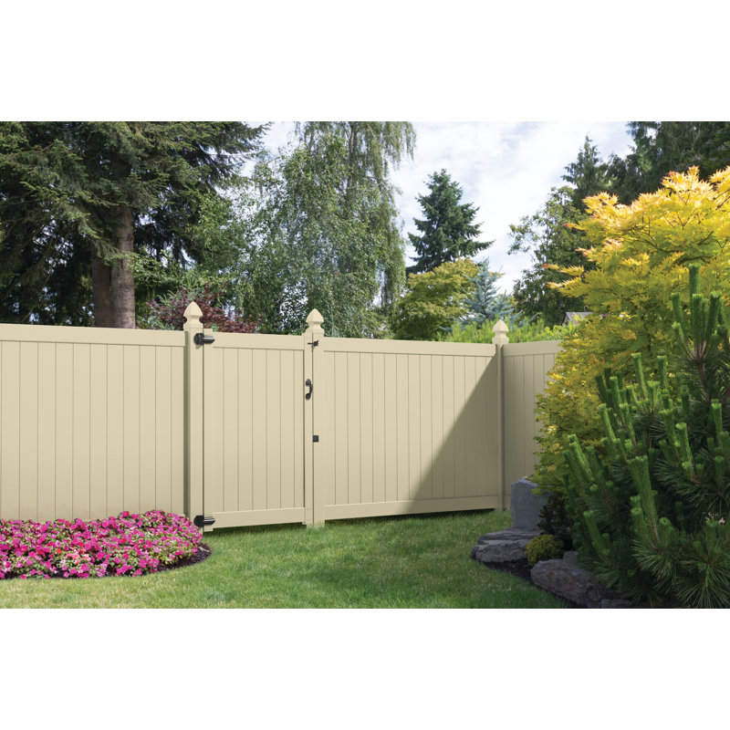 Freedom Wakefield 9-ft H x 5-in W White Vinyl Line Fence Post (Unassembled)