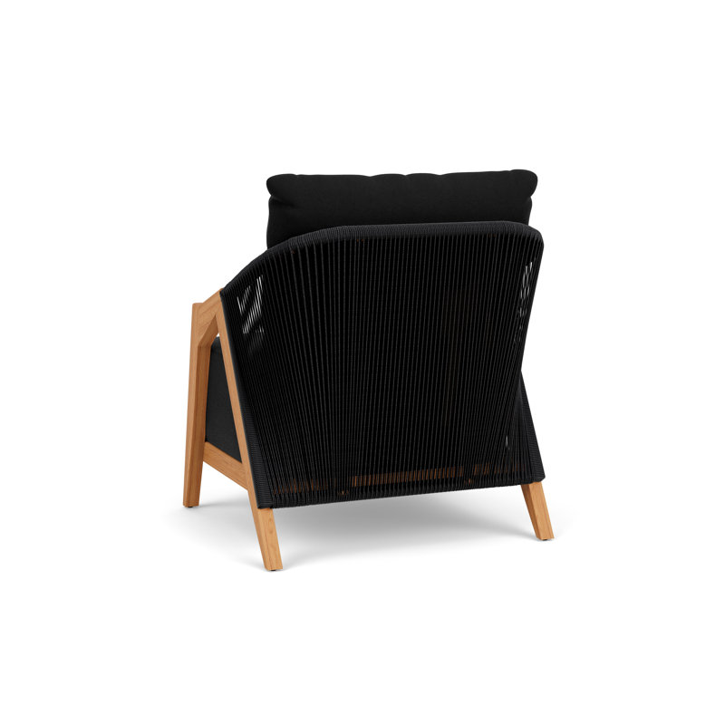Alpine Outdoor Teak Armchair, Canvas Black