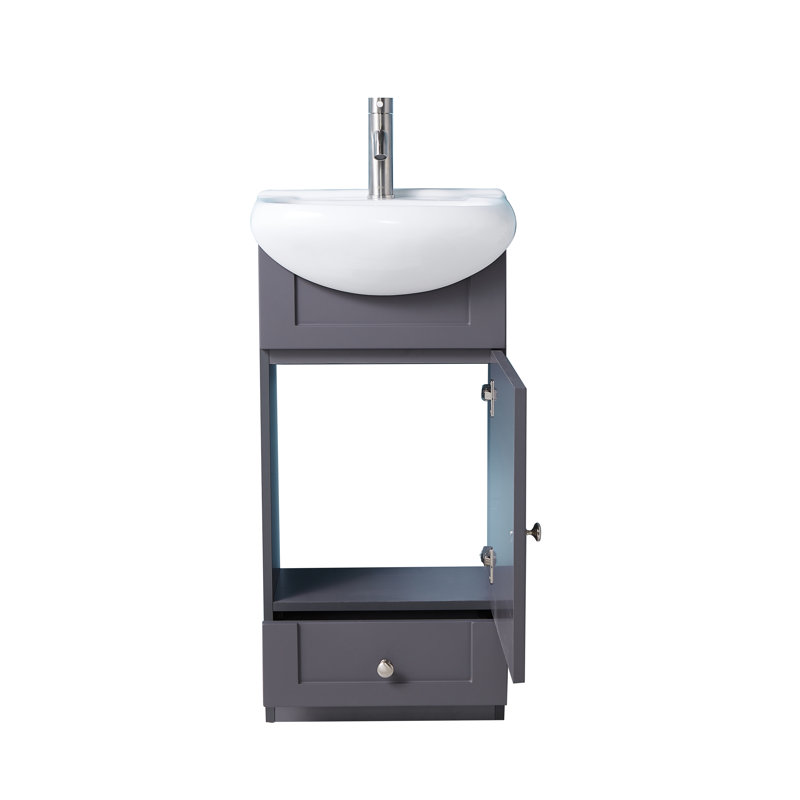 Ensemble de meuble-lavabo simple 18 po gris