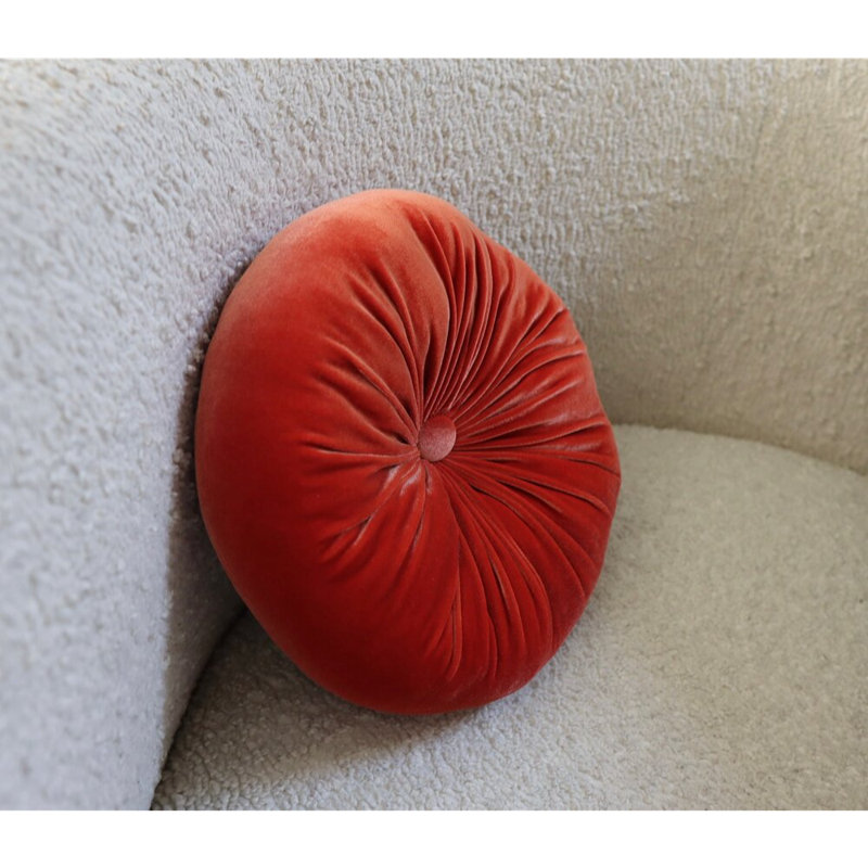 Coussin Therese, H 12 po x l 12 po, Orange brûlé