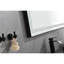 Miroir de salle de bain à DEL 96 po x 36 po - cadre noir, à intensité variable avec 3 lumières de couleur pour montage mural (horizontal ou vertical avec brouillard de meuble-lavabo, cadre, horizontal / vertical