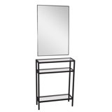 22.2'' Glass Top Console Table