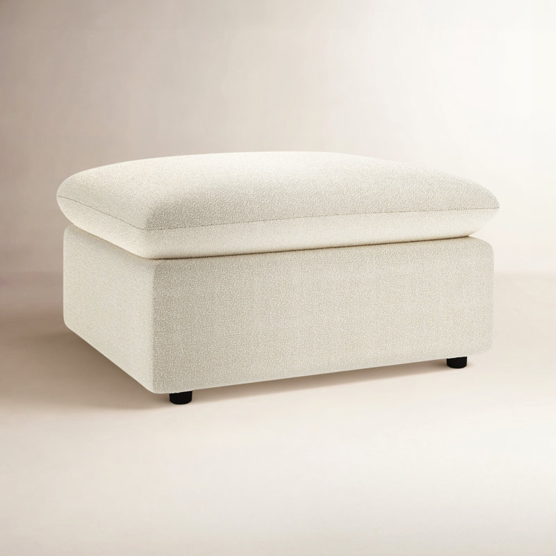 Repose-pieds Kallie, Tissu performance bouclé Davis Pearl