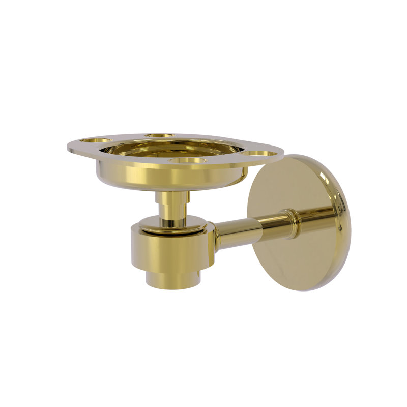 Porte-brosse à dents et porte-gobelet Continental, Laiton non laqué