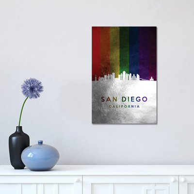 San Diego California Spectrum California by Adrian Baldovino - Wrapped Canvas Print