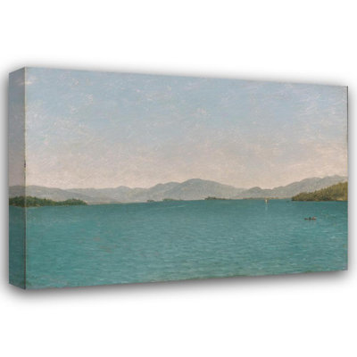 "Lake George, Free Study" by  John Frederick Kensett - Gallery Wrap Canvas Wall Art