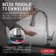 Robinet de cuisine Lenta Chrome Touch avec douchette rétractable, robinet d'évier de cuisine moderne monotrou, poignée simple, chrome-48782977