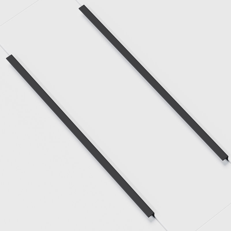 1" Center Finger Pull Multipack, Stainless Steel