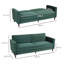 Azziah 2 Seater Velvet Sofa Bed-1124206723
