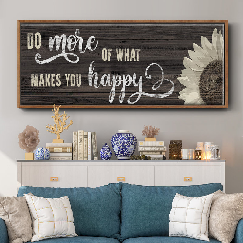 Makes You Happy- Framed Canvas