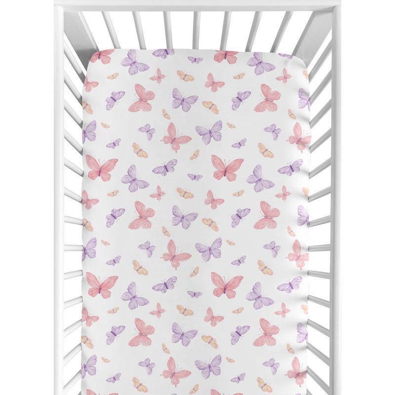Drap-housse pour lit de bébé Butterfly