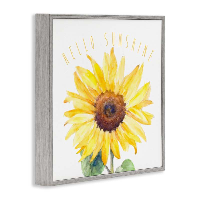 «Hello Sunshine Bloom», estampe numérique encadrée par Lanie Loreth, H 17 po x l 17 po, Estampe numérique Farmhouse