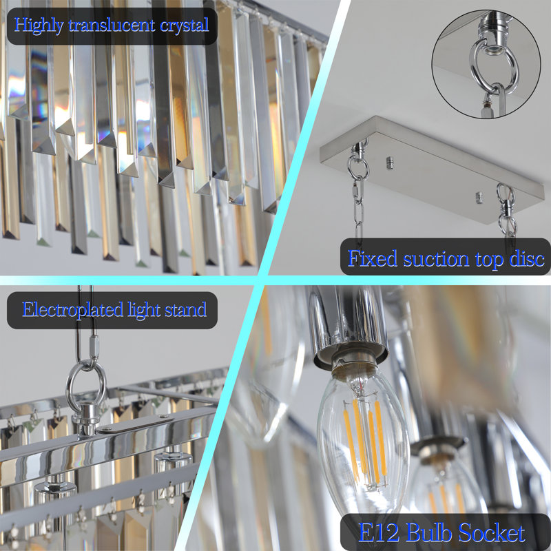 Mercer41 Pristina 8 - Light Square / Rectangle Chandelier | Wayfair