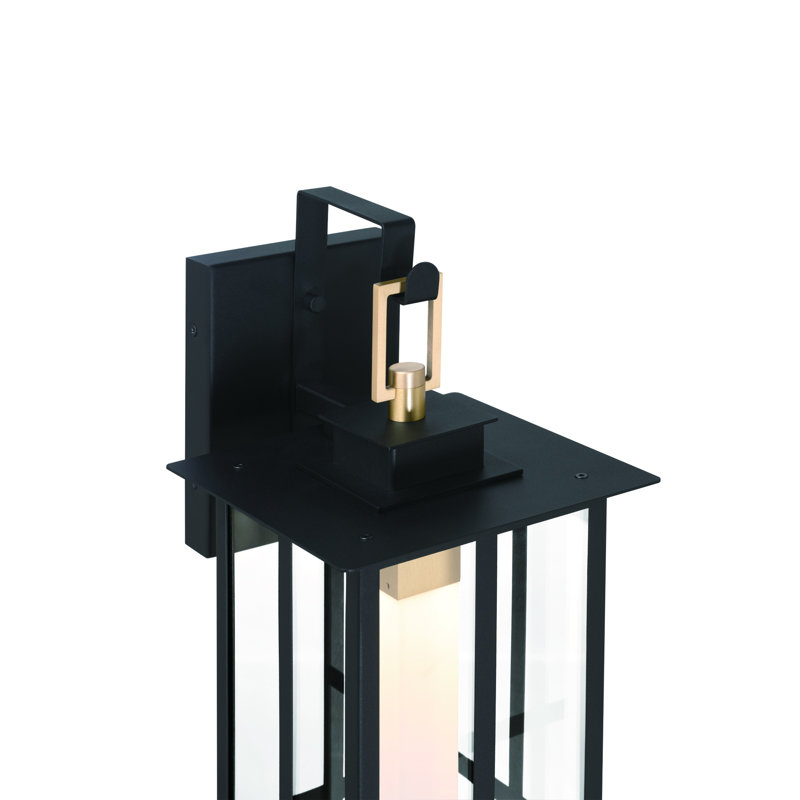 Greyson LED In Brass and Black, 22" H x 7.75" W x 7.5" D