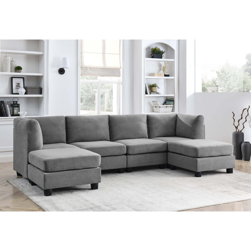 Canapé modulaire modulaire avec coussins amovibles et assemblage sans outil