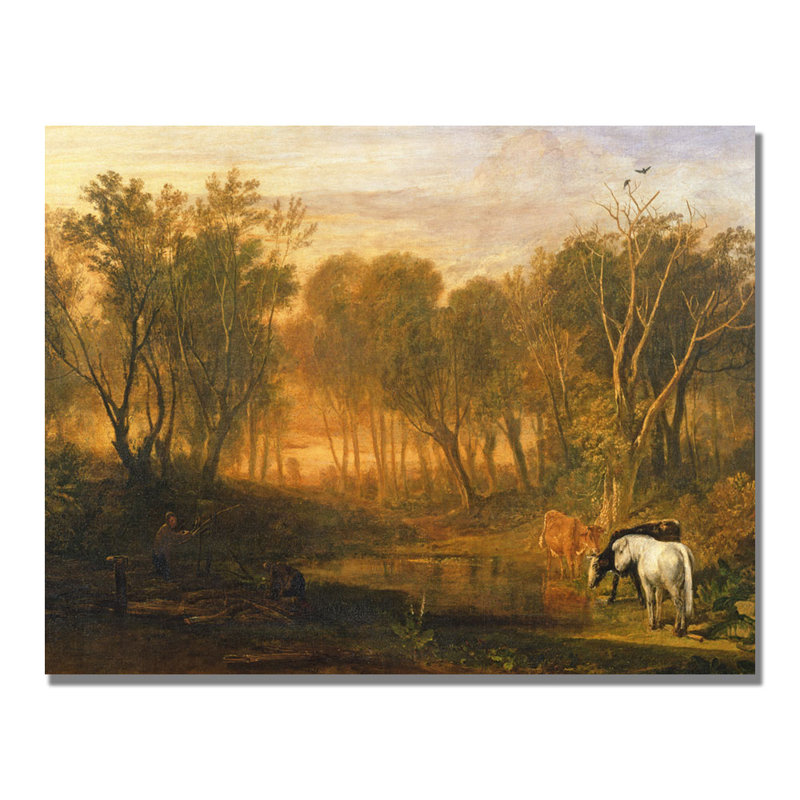 "The Forest of Berer" by Joseph Turner Painting Print on Canvas, 18" H x 24" W x 2" D